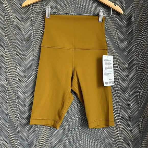 Lululemon‎ Align Super High Rise Short 10" Gold Spice size 4 NWT - Picture 2 of 7